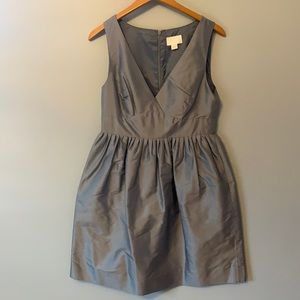 J. Crew silver/grey silk dress